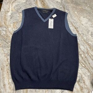 Impermeable Silk Merino Wool Cashmere Blend Sweater Vest Men’s Medium Preppy